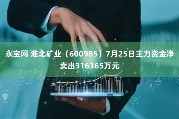 永宝网 淮北矿业（600985）7月25日主力资金净卖出316365万元