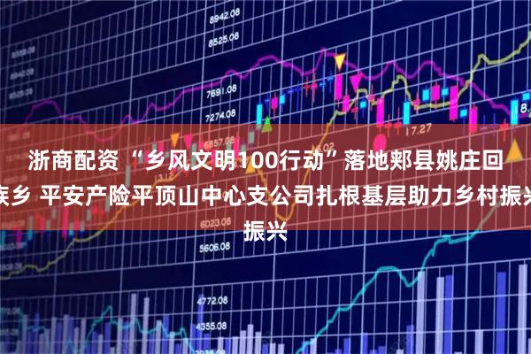 浙商配资 “乡风文明100行动”落地郏县姚庄回族乡 平安产险平顶山中心支公司扎根基层助力乡村振兴